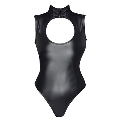 Cottelli matte black body, figure-hugging with a smooth, seamless finish, perfect for boudoir.