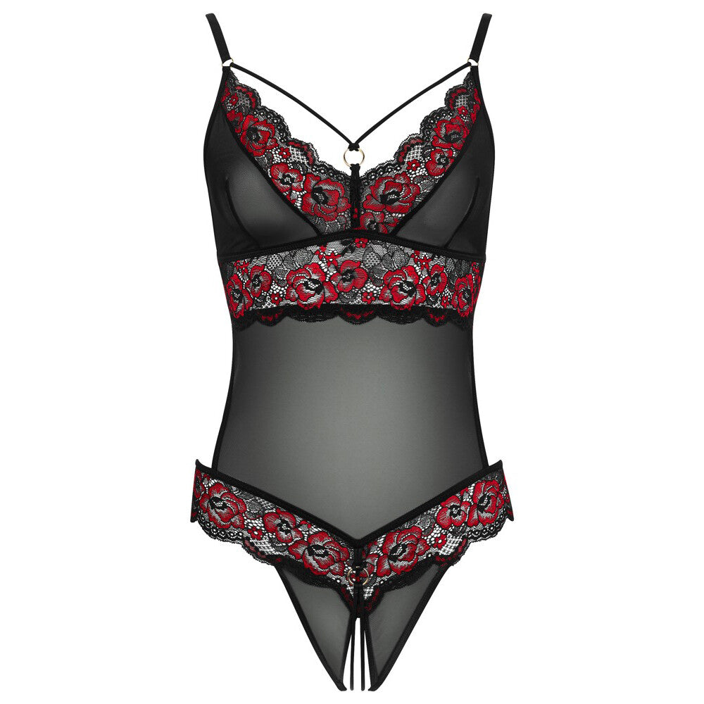 Cottelli crotchless body with delicate lace detailing, perfect for adding a touch of allure.