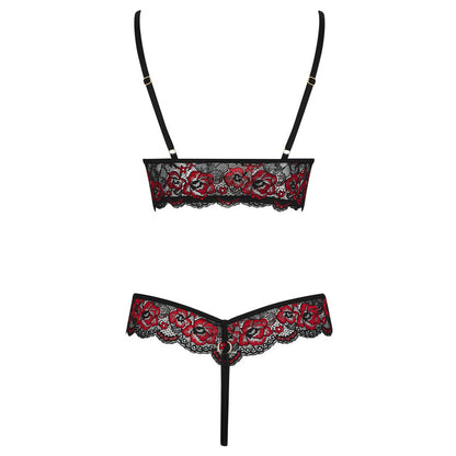 cottelli crotchless body with lace, a sexy playsuit in black with delicate lace detail
