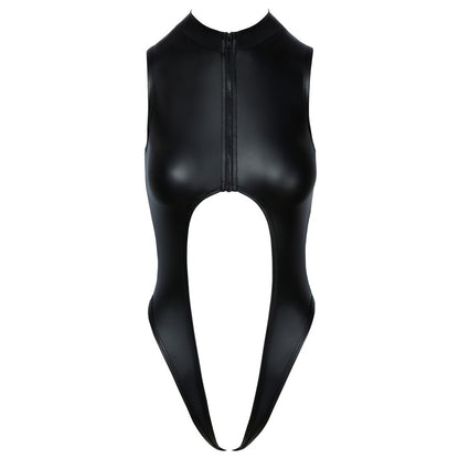 Corsetti Lingerie open matte body in black, a daring playsuit for the boudoir.
