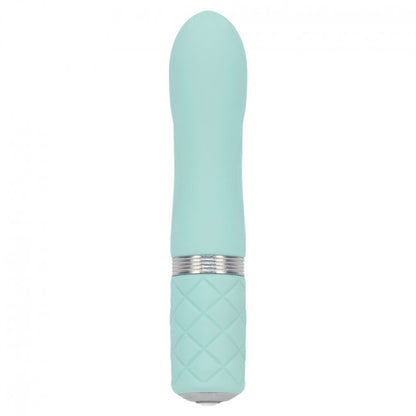 Teal bullet vibrator from bms enterprises, a mini pleasure toy with a smooth finish.