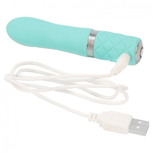 Teal Pillow Talk flirty bullet vibrator from bms enterprises, a small and discreet personal massager.
