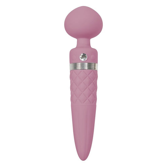 The Pillow Talk Sultray wand massager, a sleek and curvy personal pleasure device.