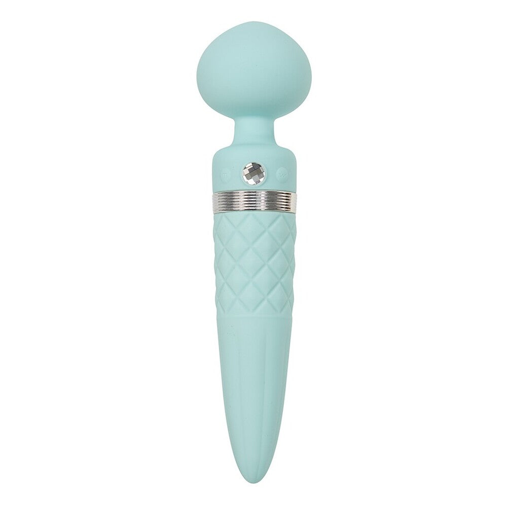 Pillow Talk sultry wand massager, deep pink silicone with a smooth, ergonomic handle.