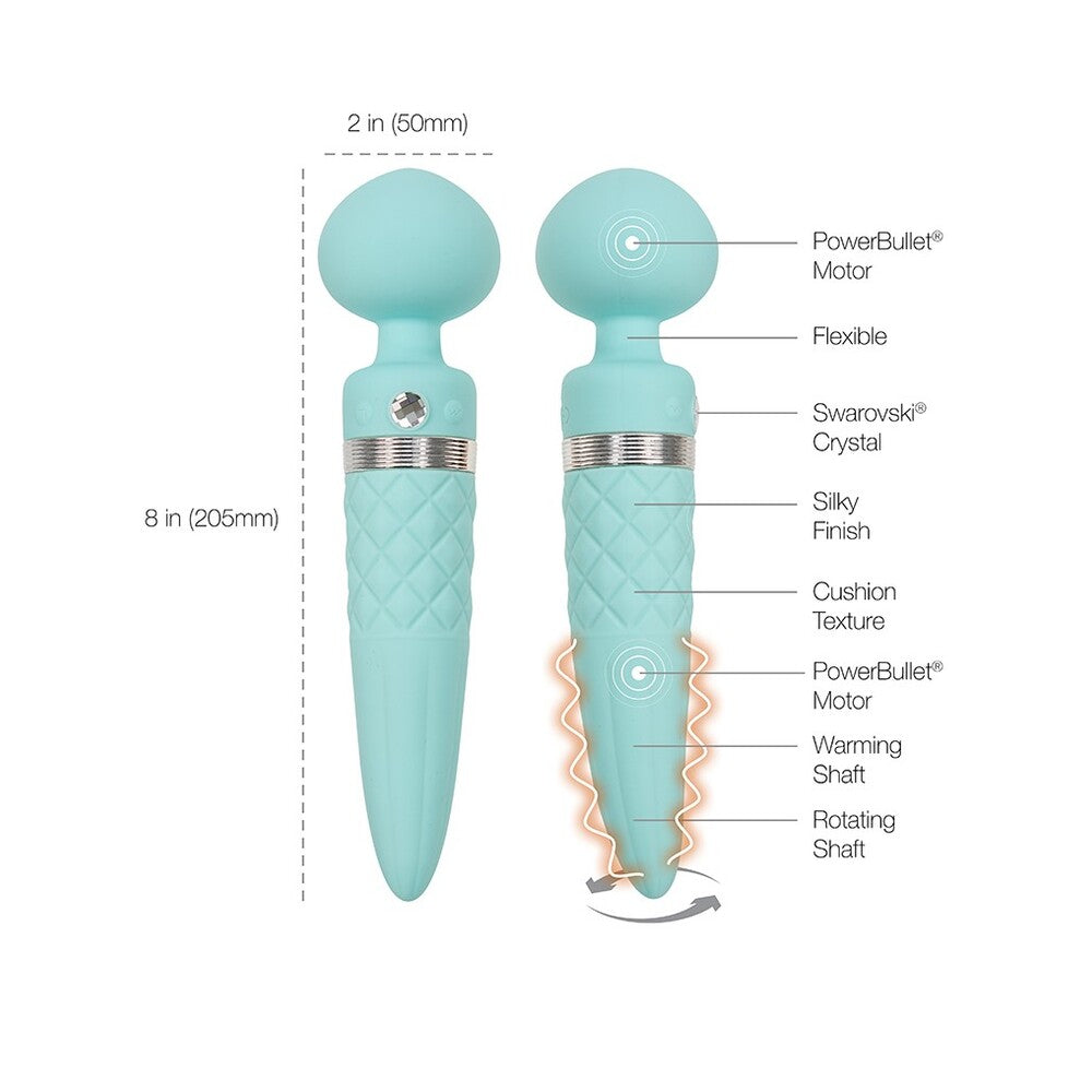 Pillow Talk Sultry Wand Massager from BMS Enterprises, a sleek, black pleasure device.