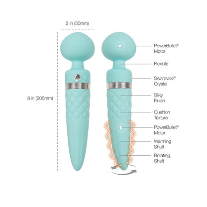 Pillow Talk Sultry Wand Massager from BMS Enterprises, a sleek, black pleasure device.