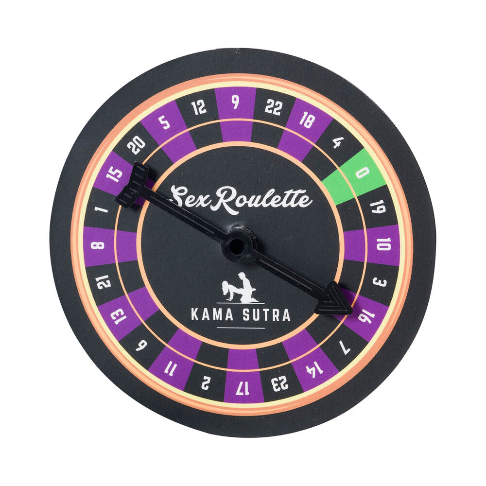 Tease and Please Kama Sutra Sex Roulette game box, a risqué couples' game.