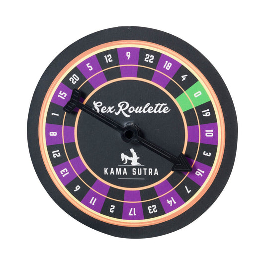 Tease and Please Kama Sutra Sex Roulette game box, a risqué couples' game.