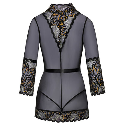 Kissable lace kimono, part of our dresses and chemises range, in a seductive style.