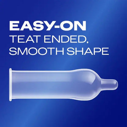 A three pack of durex extra safe regular fit condoms in its packaging.