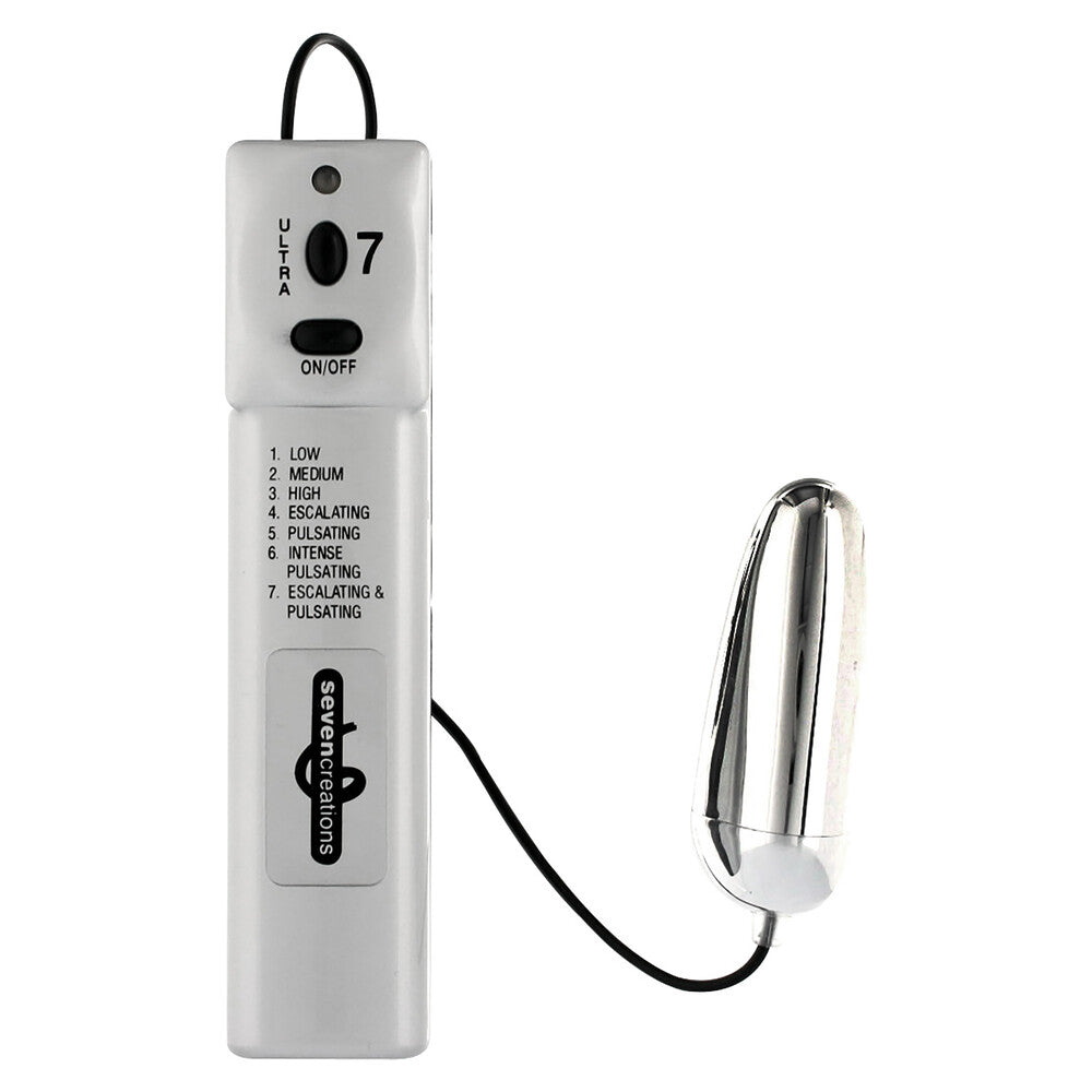 Ultra 7 Vector Egg vibrator in smooth, pale colour for discreet and thrilling pleasure.