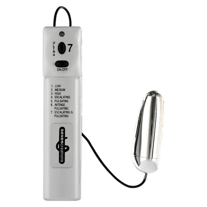 Ultra 7 Vector Egg vibrator in smooth, pale colour for discreet and thrilling pleasure.