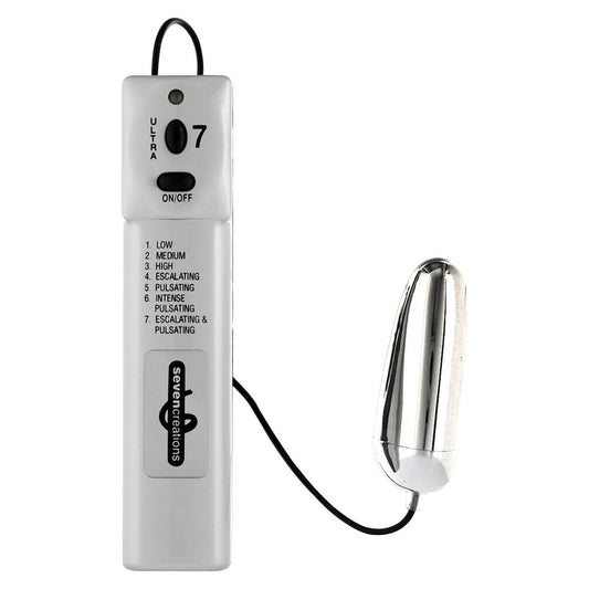 Ultra 7 Vector Egg vibrator in smooth, pale colour for discreet and thrilling pleasure.