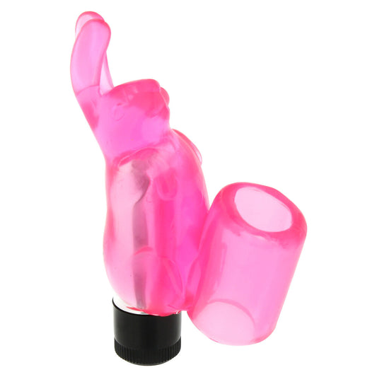 Seven Creations purple silicone rabbit-shaped finger vibe for pleasure and enhanced sensations.