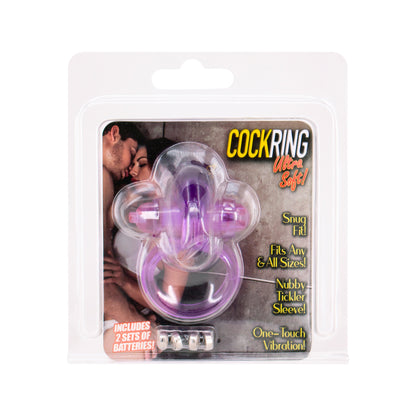 Seven Creations rabbit-shaped, ultra-soft vibrating cockring, a pinkish-purple love ring vibrator.