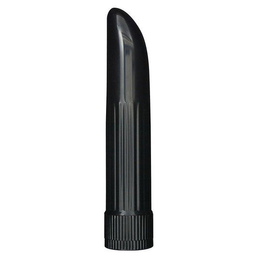 Close-up of a sleek, black lady finger mini vibrator, perfect for discreet pleasure.