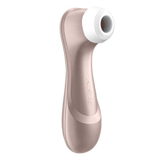 Satisfyer Pro 2 next generation clitoral massager, sleek white design for sensual pleasure.