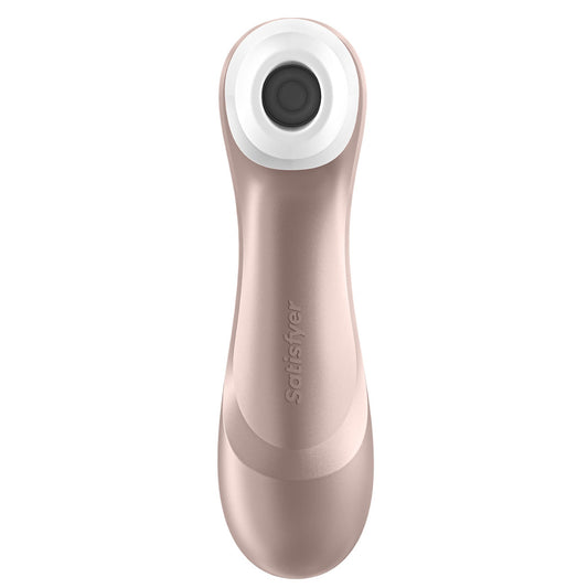 Satisfyer Pro 2 NEXT GENERATION clitoral massager, white with silver detailing, for pleasure.