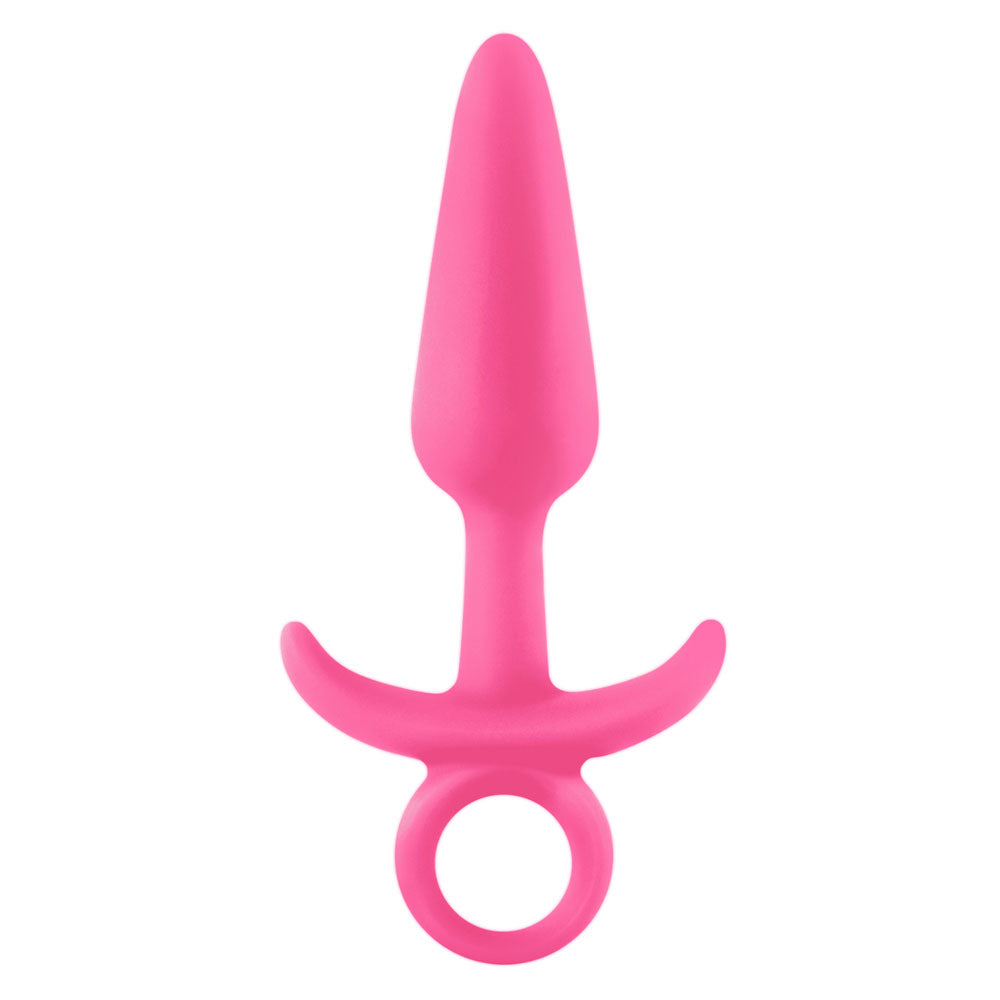 Medium-sized, smooth purple butt plug with a flared base, perfect for anal play.