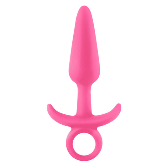 Medium-sized, smooth purple butt plug with a flared base, perfect for anal play.