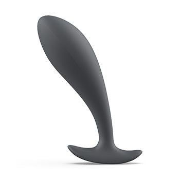 Slate grey bswish bfilled basic prostate massager, smooth finish for internal pleasure.