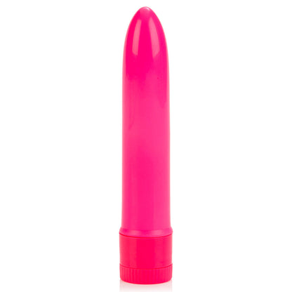 Neon pink mini vibrator, multi-speed, for personal pleasure, by california exotic.