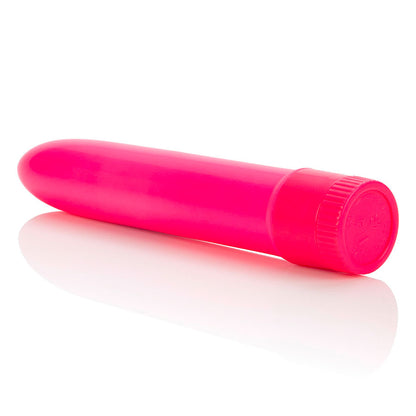 Neon pink multi-speed mini vibrator for pleasure, a standard vibrator from California Exotic.