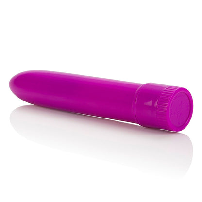 Neon purple mini vibrator from California Exotic, showcasing its sleek, multi-speed design.