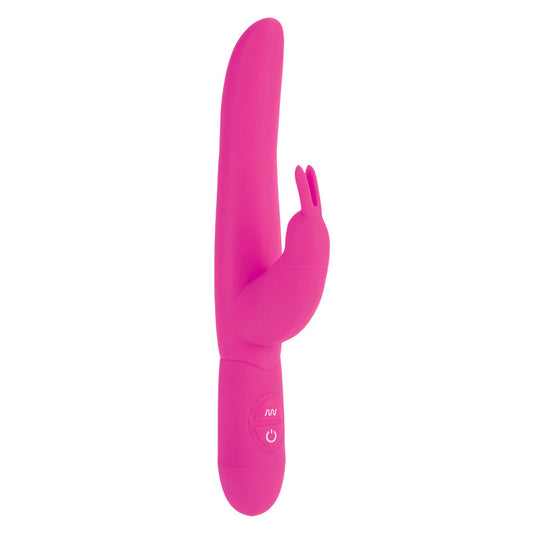 California Exotic posh bounding bunny vibrator in pink, for pleasurable exploration.