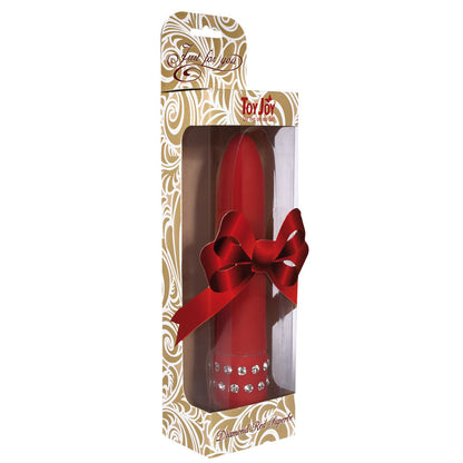 Diamond red mini vibrator from Toy Joy Sex Toys, a sleek personal pleasure device.