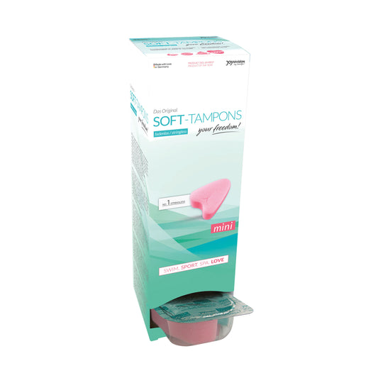 Ten Joy Division mini soft tampons for comfortable and discreet personal hygiene.