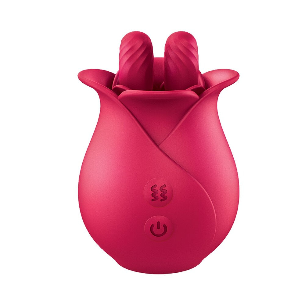 A tulip-shaped finger massager in a soft-touch material, designed for clitoral stimulation.