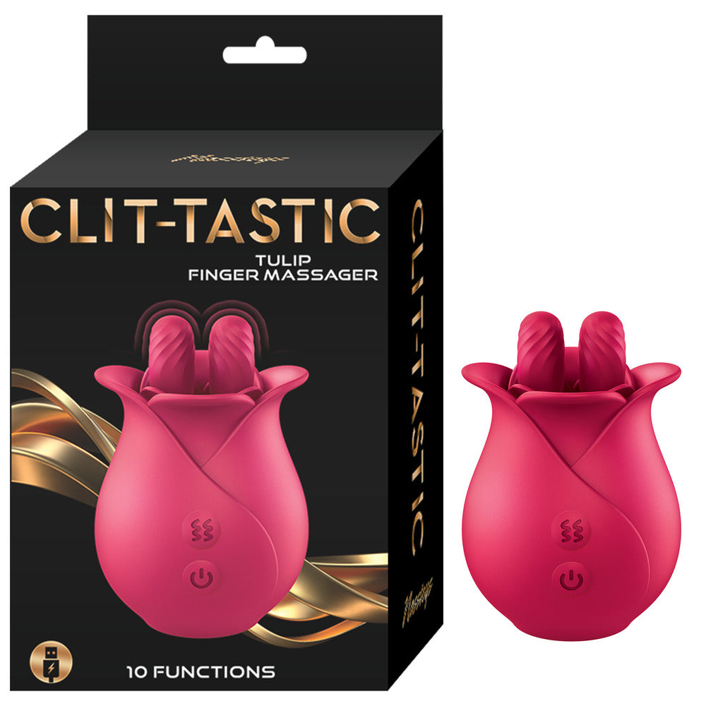 A tulip-shaped finger vibrator from Nasswalk Toys, ideal for clitoral stimulation.