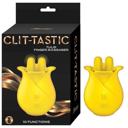 Tulip-shaped finger massager from nasswalk toys, a rechargeable clitoral vibrator in a sleek, modern design.