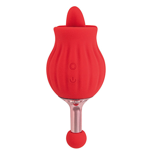 rose gold clitoral massager with dual stimulation, perfect for exploring pleasure by nasswalk toys.