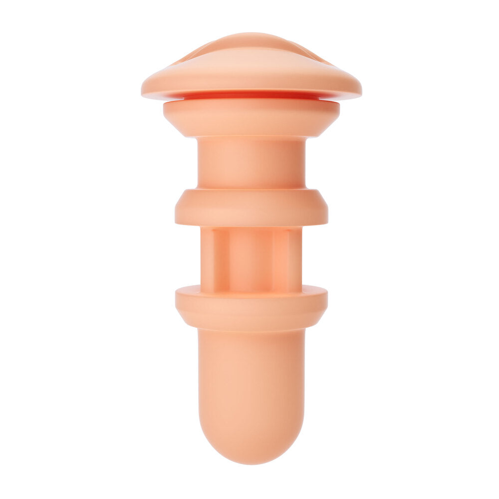 Autoblow A.I sleeve: reusable, textured mouth piece for hands-free vibrating pleasure.