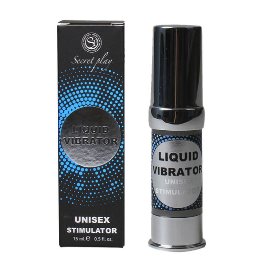 Unisex liquid vibrator stimulator gel by various drug stores in a clear bottle.