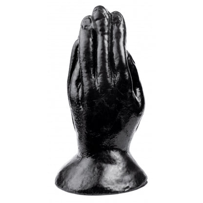 The rock hand dildo in grey stone-like material, a novelty adult toy.