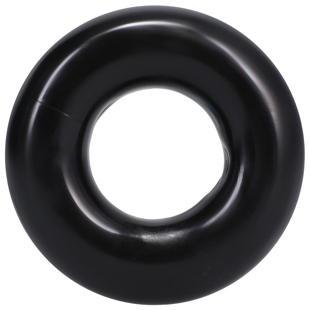doc johnson the donut 3x love ring in hard-wearing, textured clear material