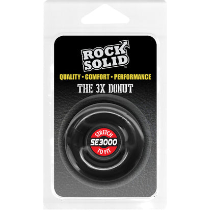 A cock ring made from firm, clear material in a donut shape. For love play.