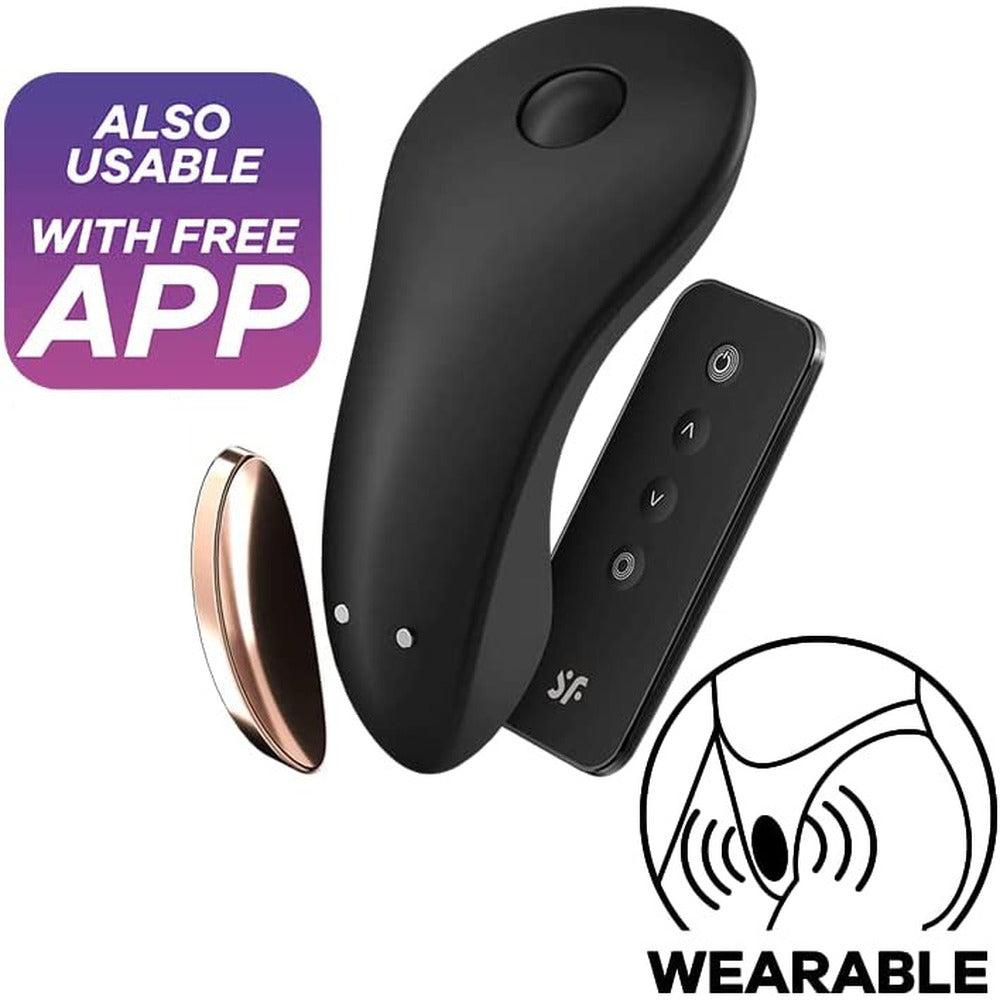 A small, discreet clitoral vibrator designed for wearing in your knickers.