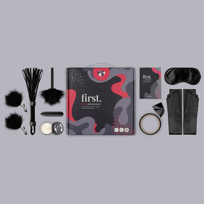 The "First Kinky Sexperience" starter kit, a collection of sex toys for beginners.