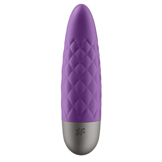 Violet satisfyer ultra power bullet 5 vibrator; a sleek mini massager for precision pleasure.