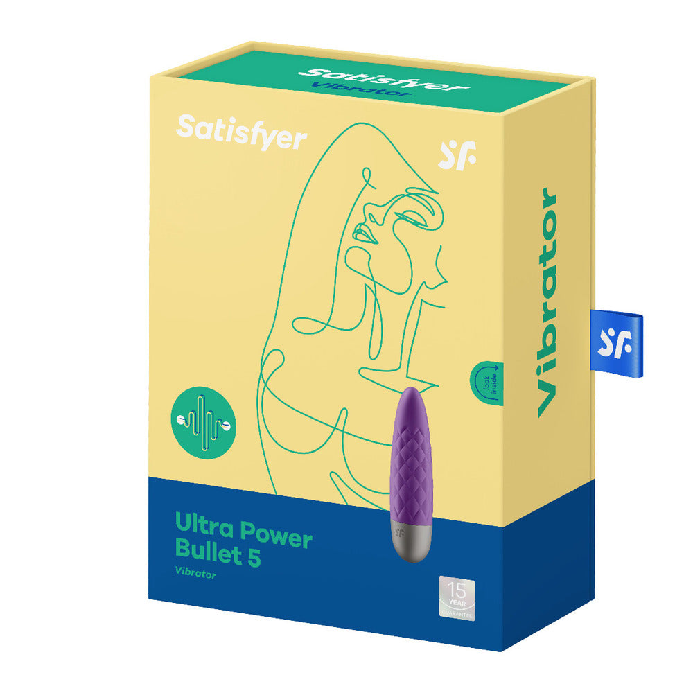 Violet Satisfyer Ultra Power Bullet 5 mini vibrator, a sleek and powerful pleasure product.
