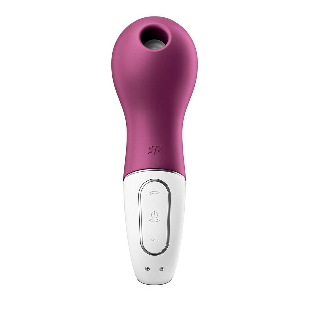 Satisfyer Lucky Libra: pale pink clitoral stimulator with air pulse and vibration technology.