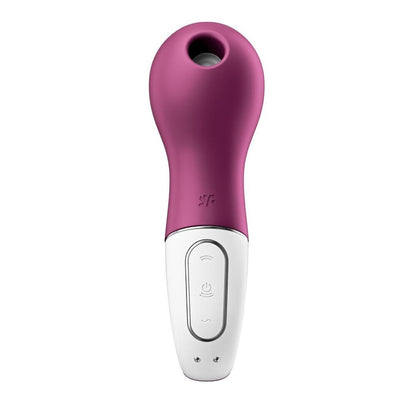 Satisfyer Lucky Libra: pale pink clitoral stimulator with air pulse and vibration technology.