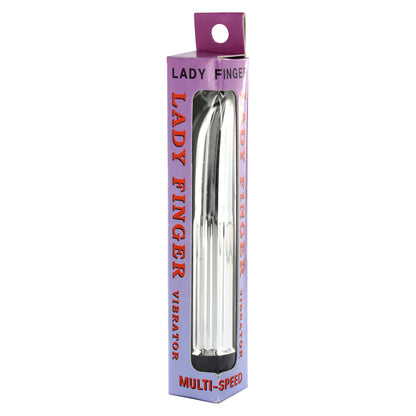 Seven Creations lady finger mini vibrator in silver, a discreet pleasure toy.