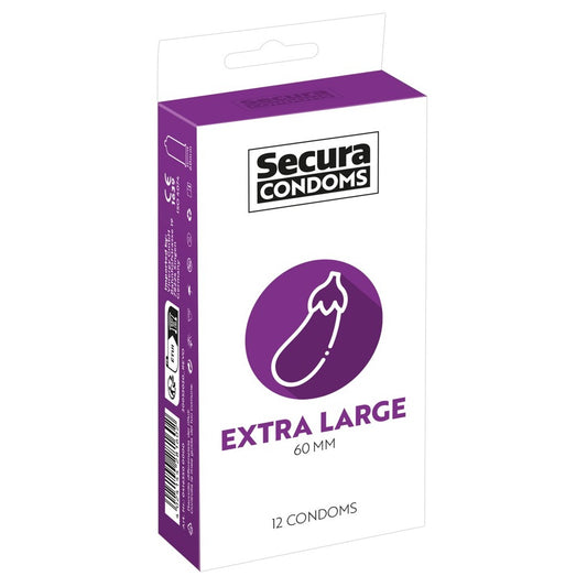 Secura Kondome extra large condoms in a pack of twelve for comfort