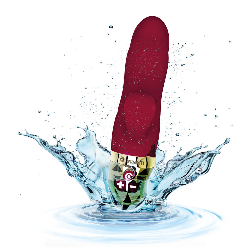 Small, purple MyStim Hop Hop Bob vibrator showing a smooth, skin-safe silicone finish. Perfect for discreet fun.