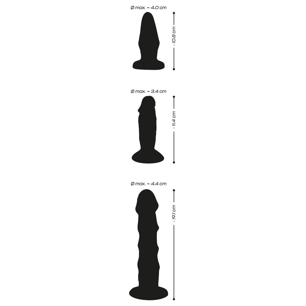 Pink crystal clear anal training set, butt plug kit, from you2toys